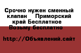 Срочно нужен сменный клапан  - Приморский край Бесплатное » Возьму бесплатно   